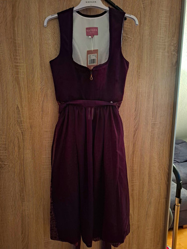 Krüger dirndl samt weinrot - krüger,