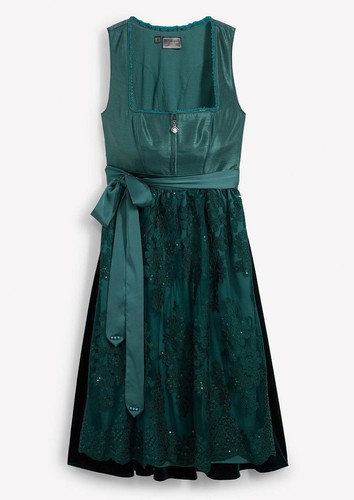 Dirndl kleid grün midi - dirndl,
